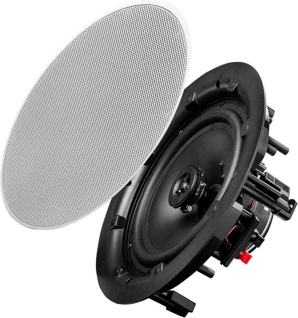 8" 120W Trimless Thin Bezel 2-Way In-Ceiling Speaker Pair (OSD ACE800)