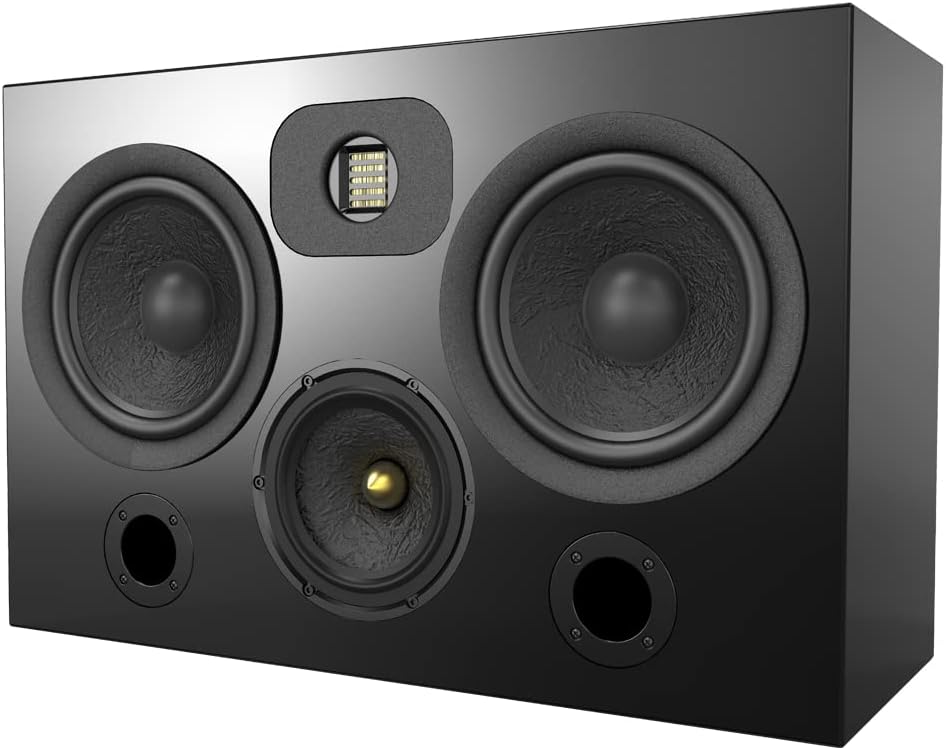 Black Series S-85BLK 8" Dual Woofer, Ribbon Tweeter Speaker Black