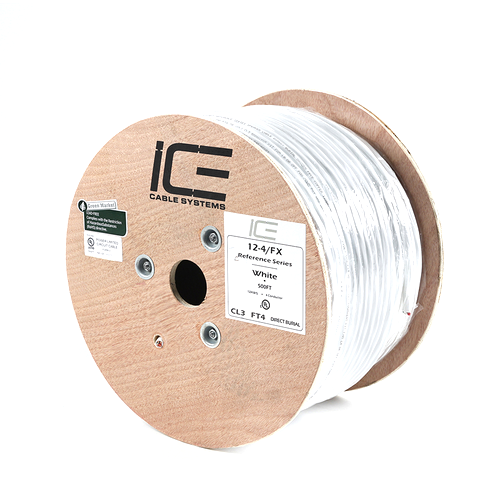 ICE 12-4FX Spool White Direct Burial 500'