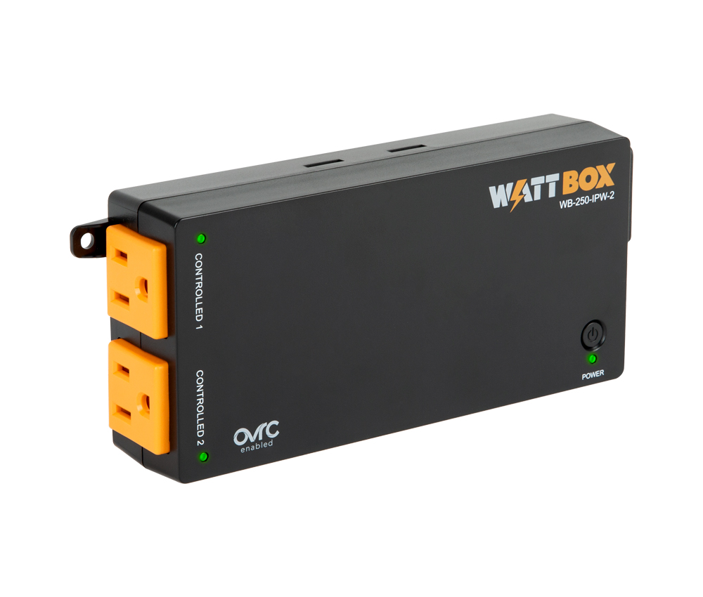 WattBox® 250-Series Wi-Fi Surge Protector | 2 Individually Controlled Outlets (Wi-Fi or Wired) -WB250IIPW2