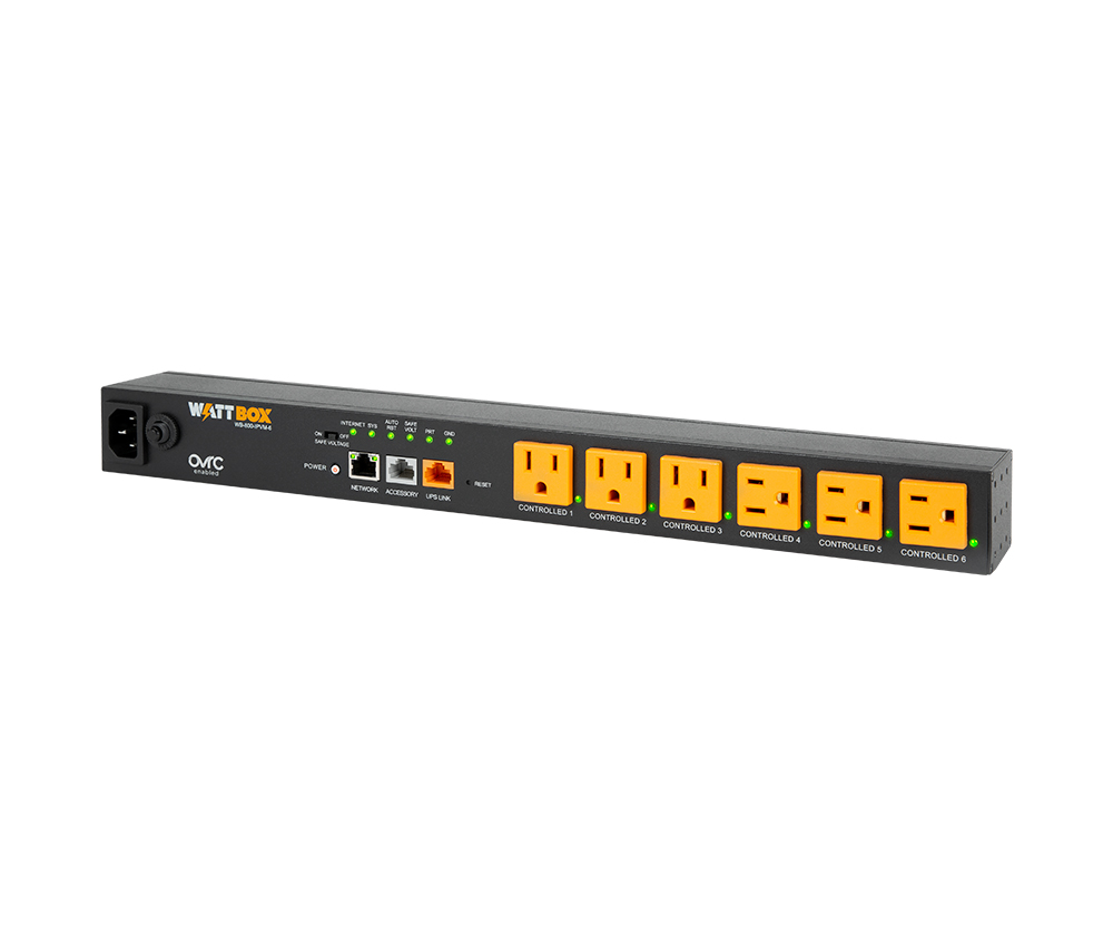 WattBox® 800 Series IP Surge Protector | 6 Individually Controlled & Metered Outlets, WB-800-IPVM-6