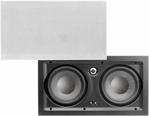  6.5" 200W Trimless In-Wall LCR Speaker with Dual Black Kevlar Cone Woofers, Single - IW650LCR