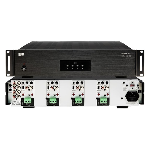 4-Zone 8-Channel Class D Amplifier, 80W/ Channel OSD MX880