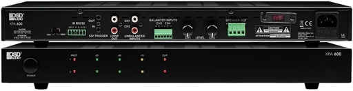 600W 2CH Commercial 70V Amplifier Class D, RS232, 12V Trigger, Remote Control - XPA600