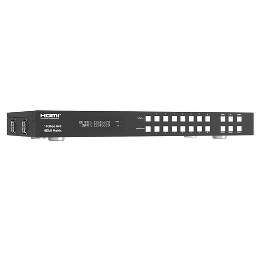 CA44M-S - 4x4 HDMI 2.0 18Gbps Matrix Audio Extract/4K->1080P Downscaler/CEC/ARCRS-232/LAN/WEB GUI 4K@60Hz 4:4:4 HDCP2.2 Switcher 